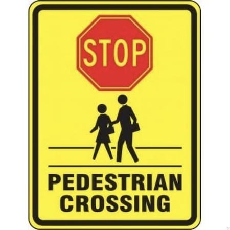 Accuform BICYCLE  PEDESTRIAN SIGN STOP  FRW506DP FRW506DP